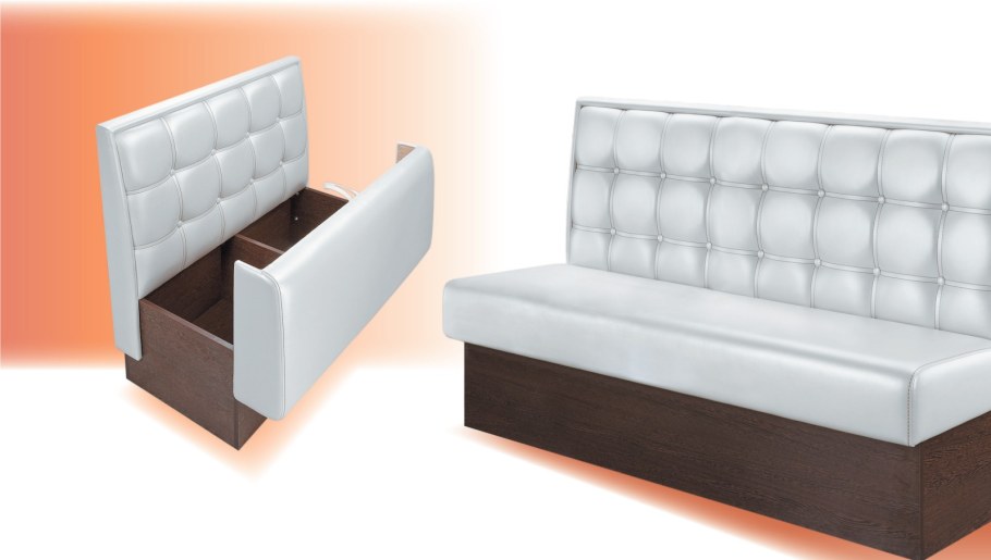 Кухонный диванчик прямой с ящиком для хранения