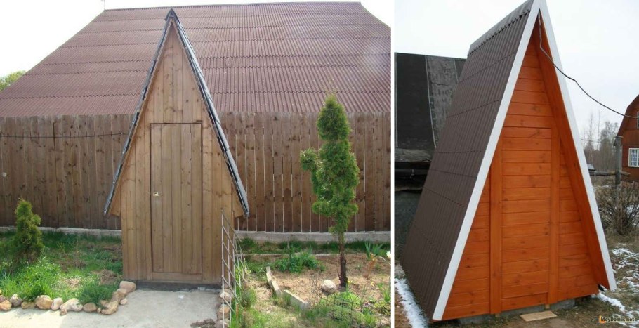 Чертёж хозблока душ, туалет, сарай с размерами