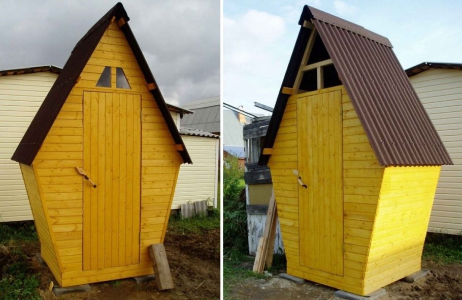 Чертеж дачный туалет Теремок