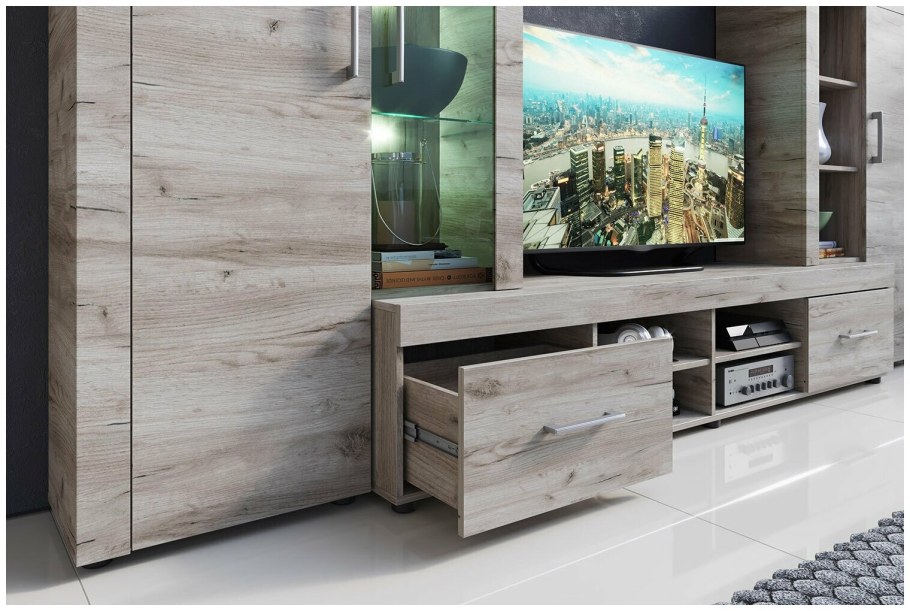 Модульная спальня Техно (дуб крафт белый