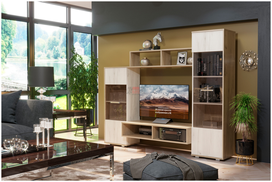 Модульная спальня Техно (дуб крафт белый