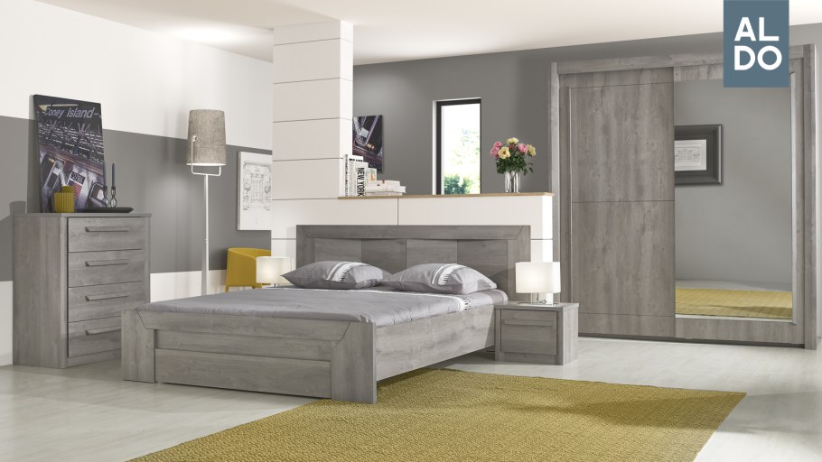 Мебель спальня дуб серый крафт