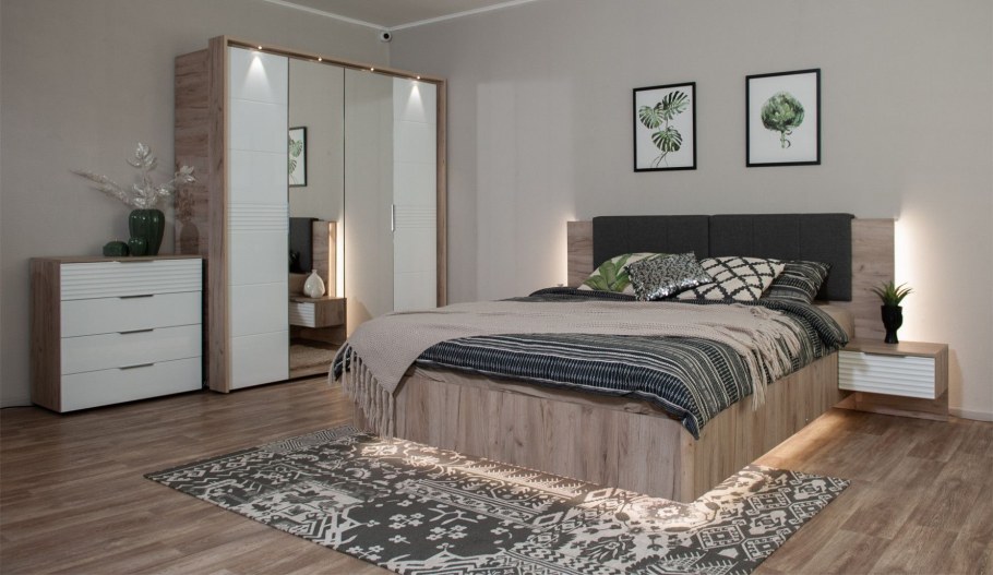 Стенка Лучиана дуб крафт серый