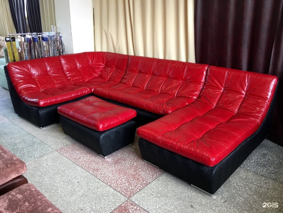 Кожаный модульный диван Ланкастер