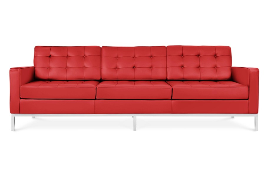Красный диван экокожа190см