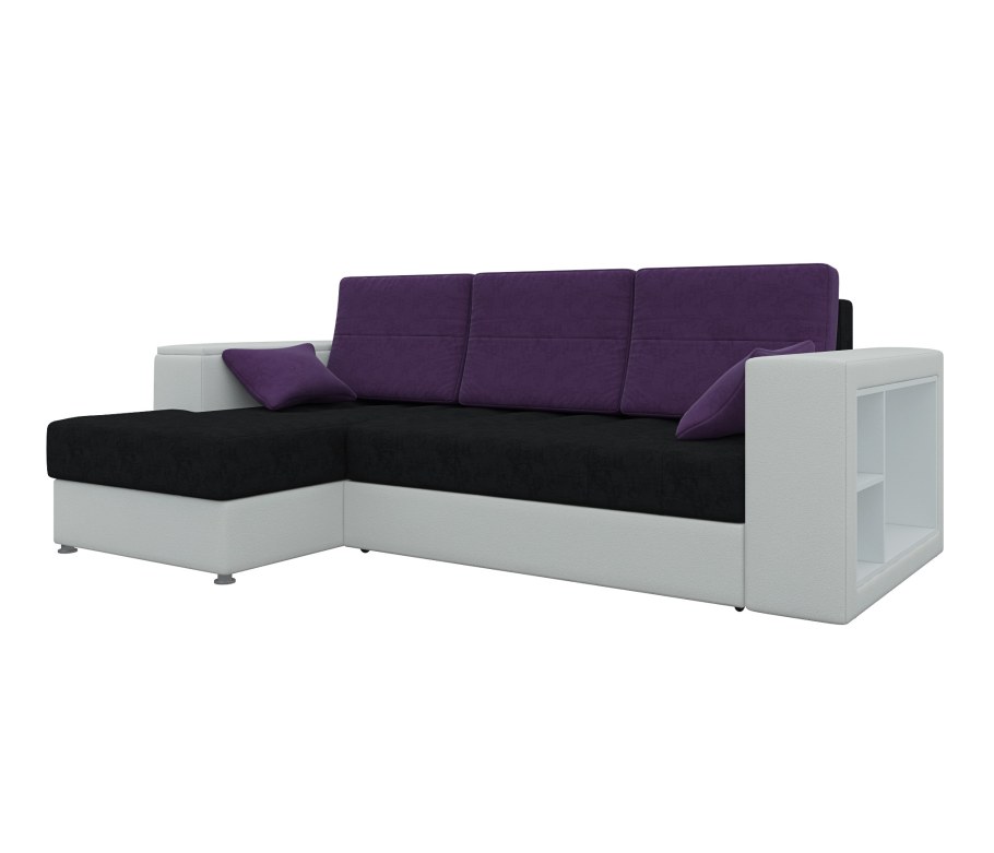 Диван Атлант экокожа черный