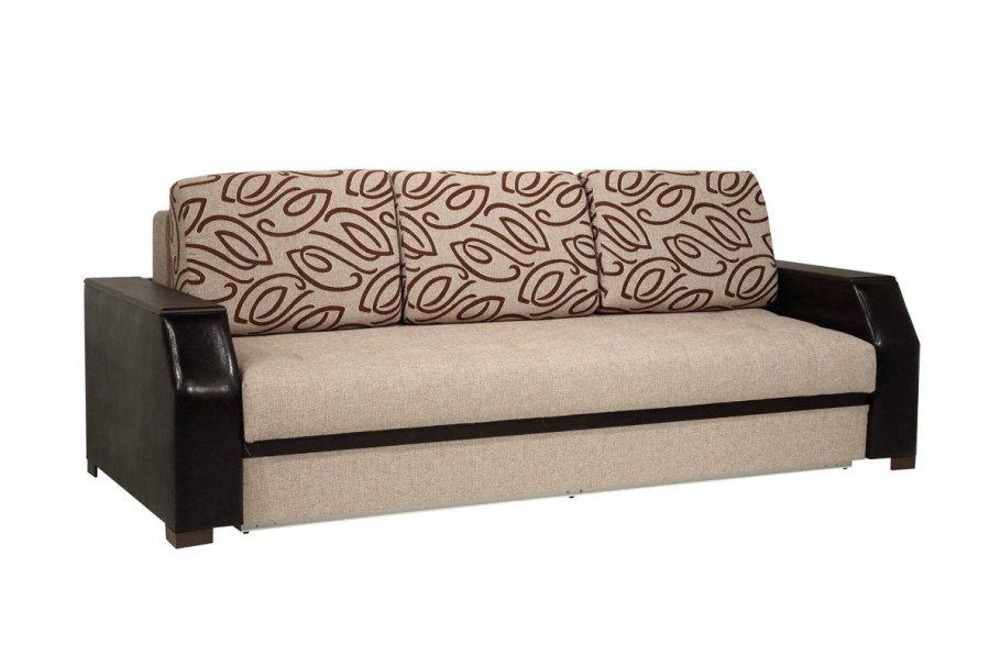 Диван Атланта прямой белый экокожа