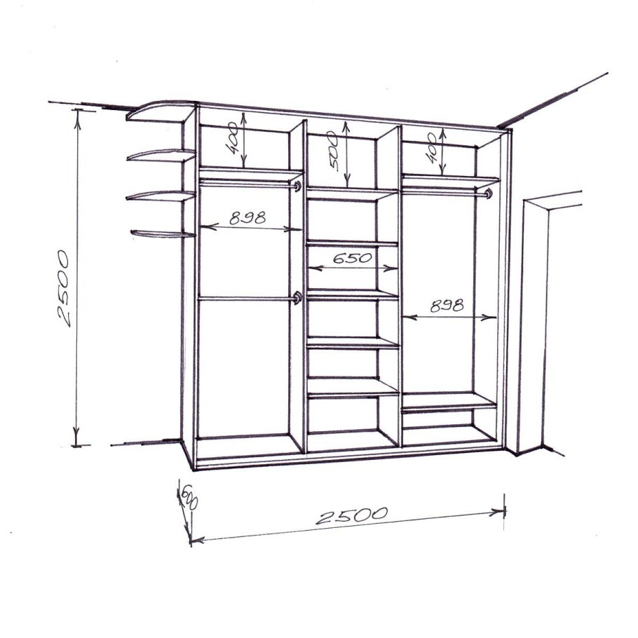Проект шкафа на балкон