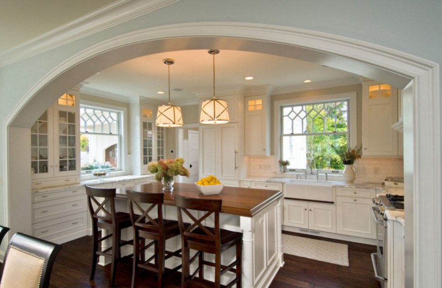Арка зал кухня