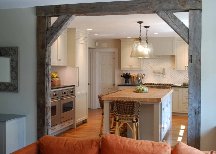 Проем между кухней и гостиной