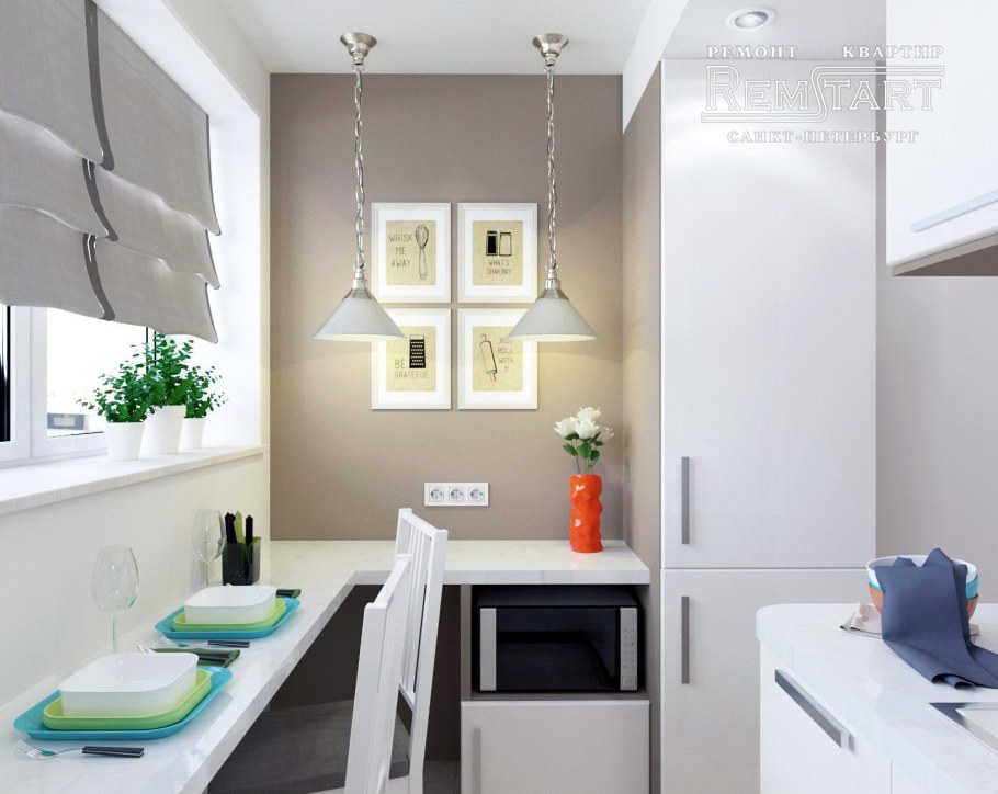 Планировка кухни в доме корабль