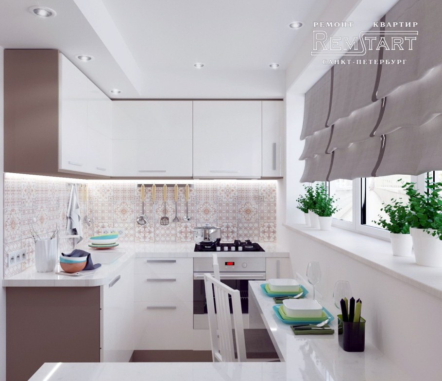 Маленькая кухня в доме корабле