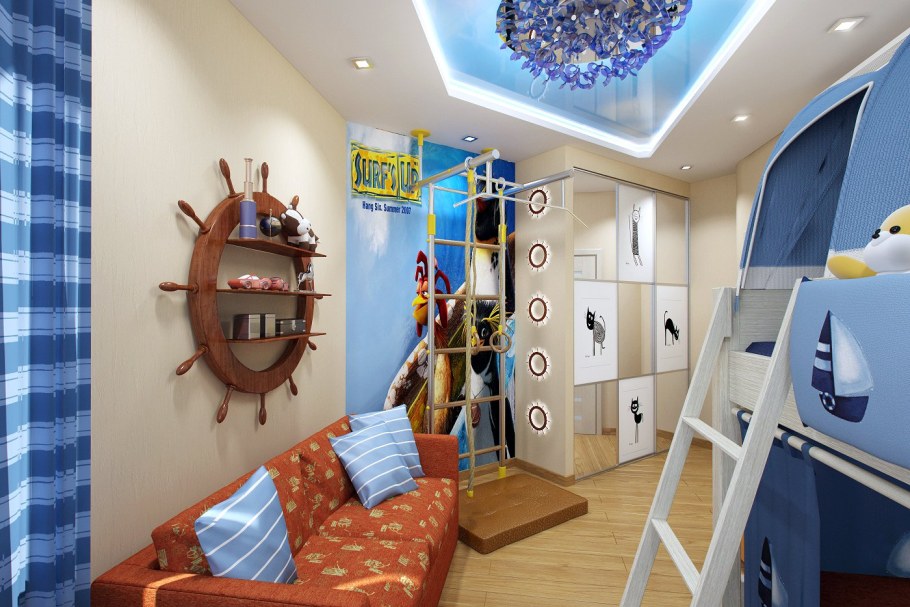 Необычная комната для мальчика 6 лет