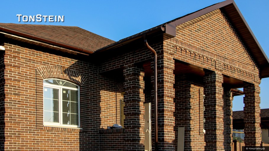 Кирпичный 2 этажный дом Баварская кладка