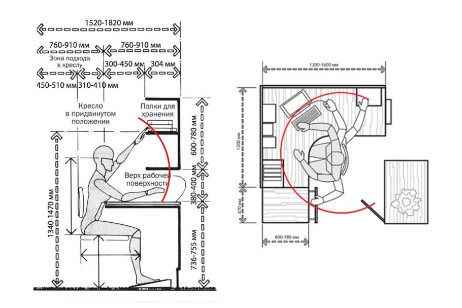 Планировка кухни Нойферт