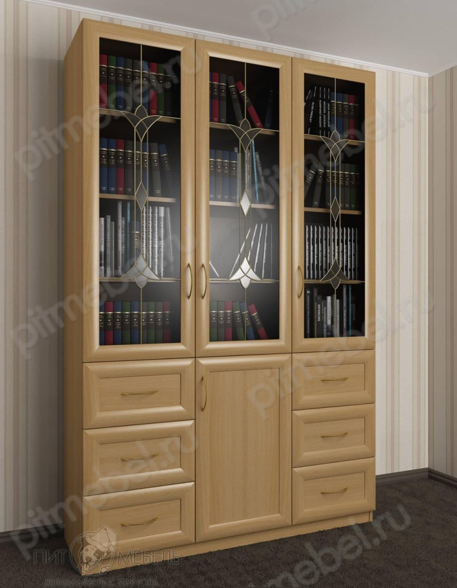 Книжный шкаф Ангстрем Престиж итальянский орех
