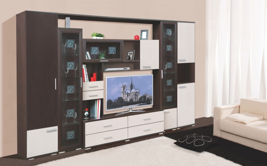 Модульная стенка Янна орех Пегас