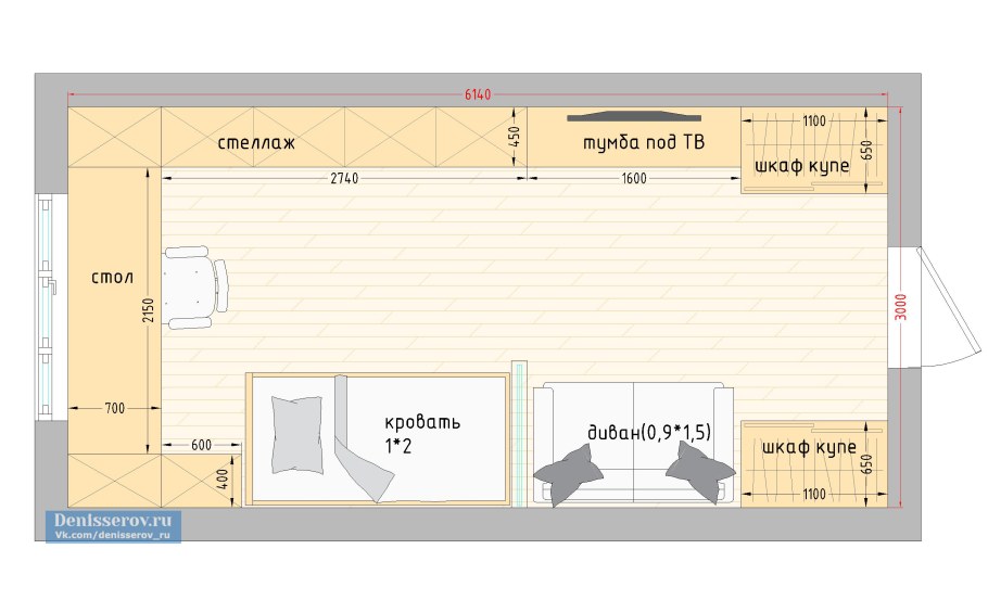 Планировка детской комнаты план 15 кв м
