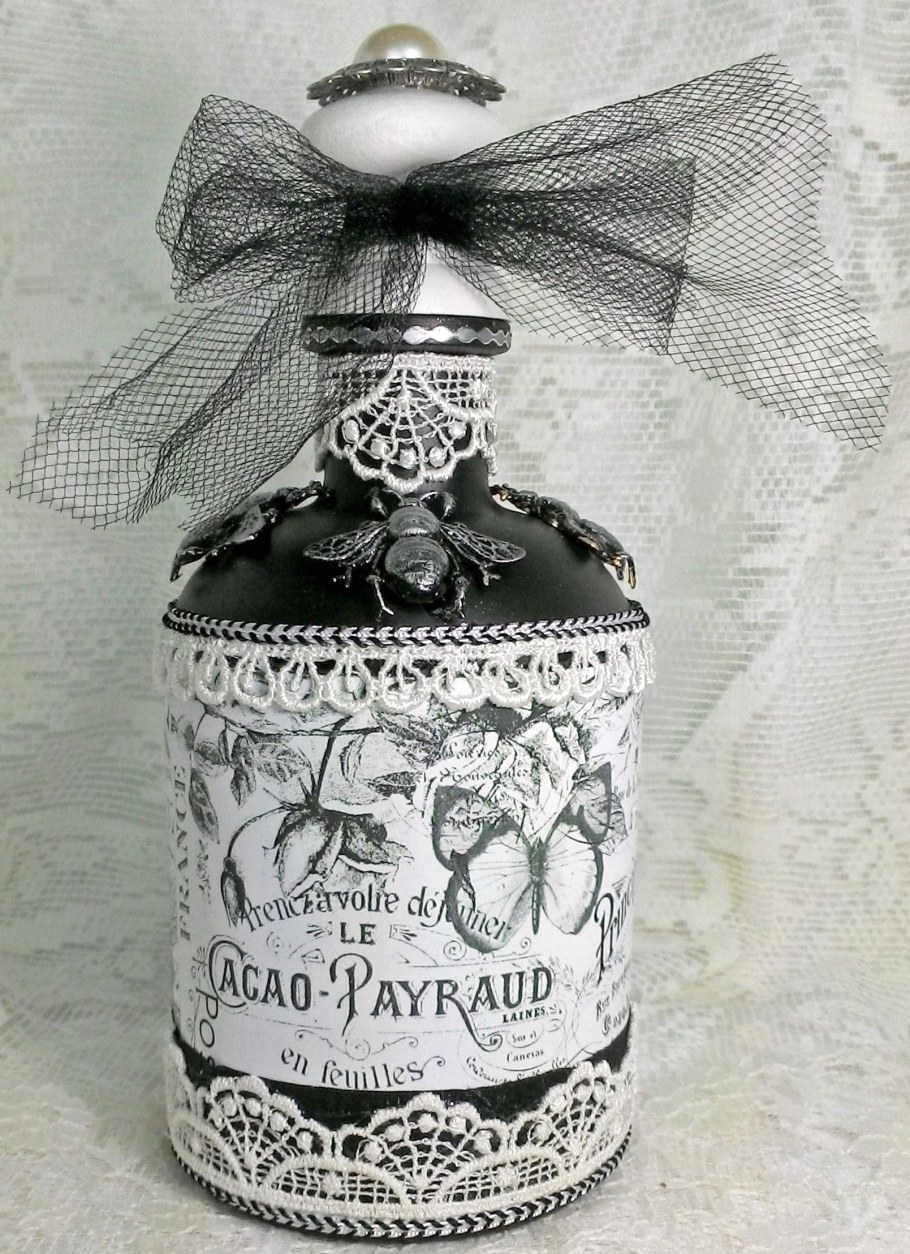 Винтажный декор бутылок