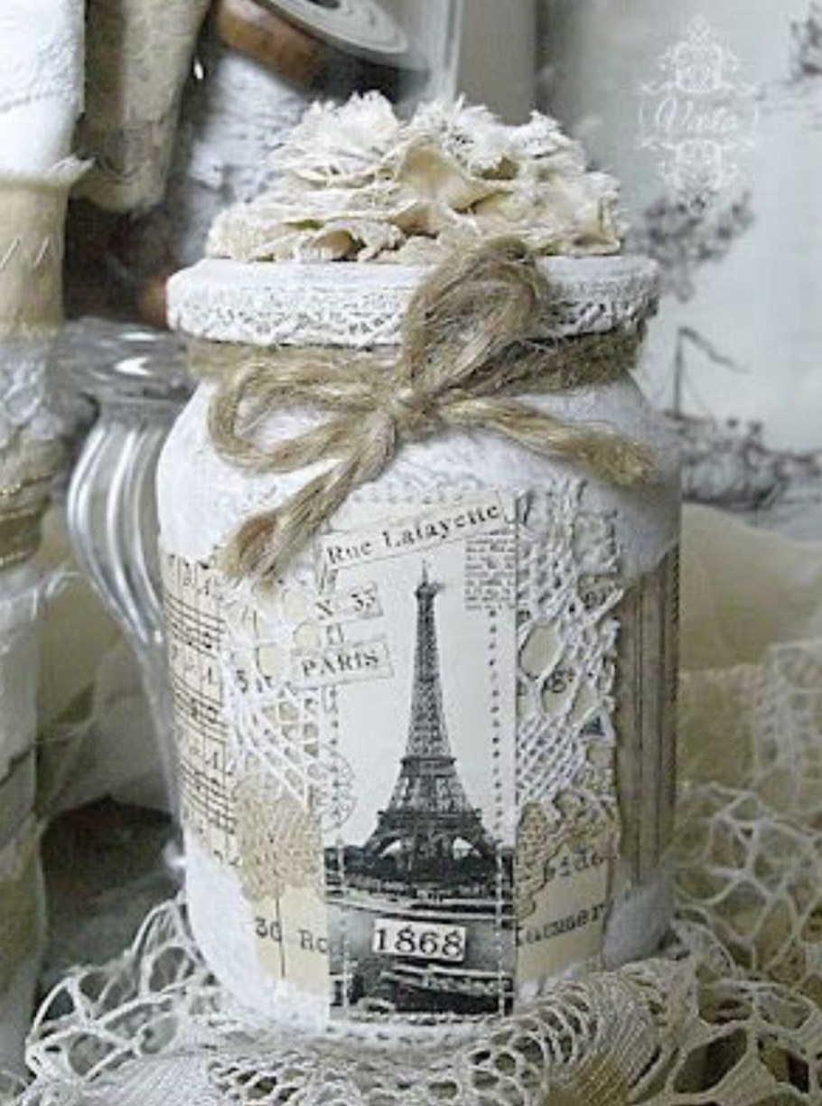 Винтажный декор бутылок