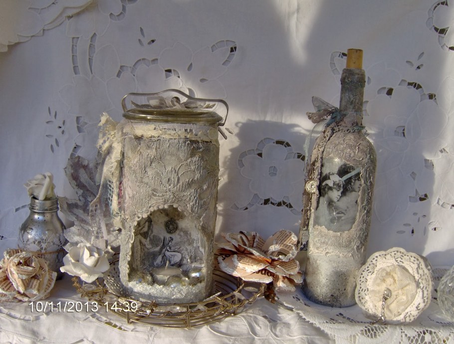 Декор бутылок в стиле Прованс