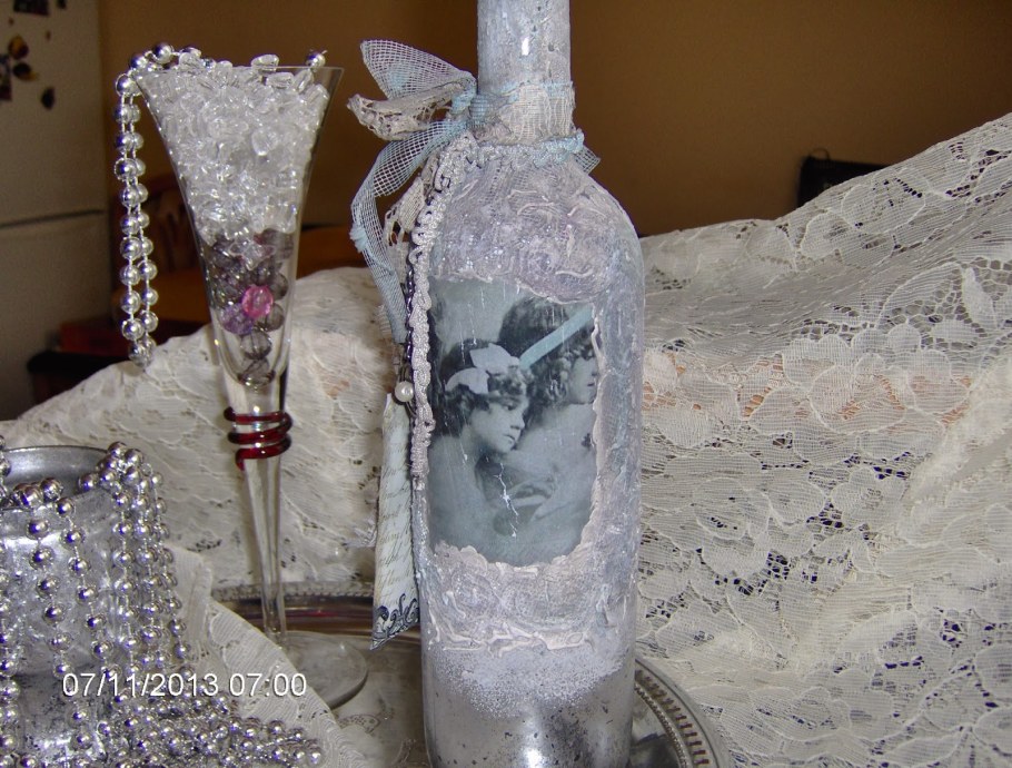 Винтажный декор бутылок