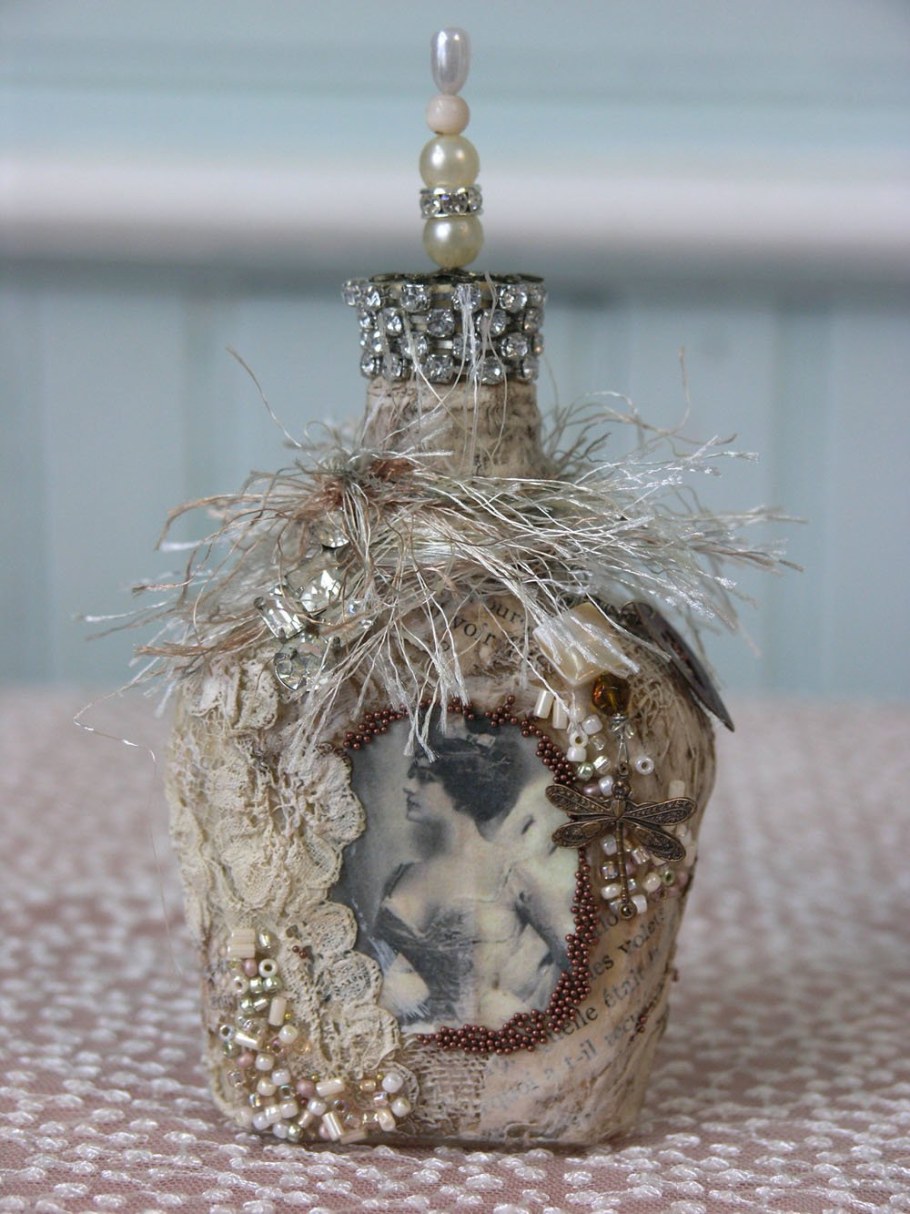 Диана Январева мастер класс декупаж бутылок