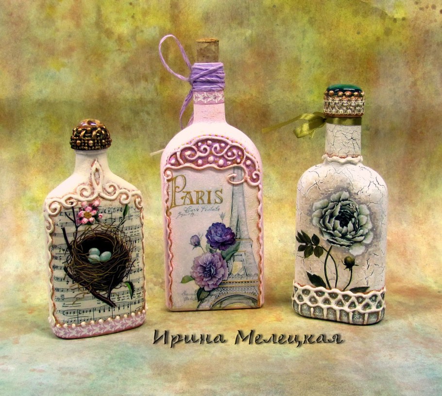 Бутылка в винтажном стиле