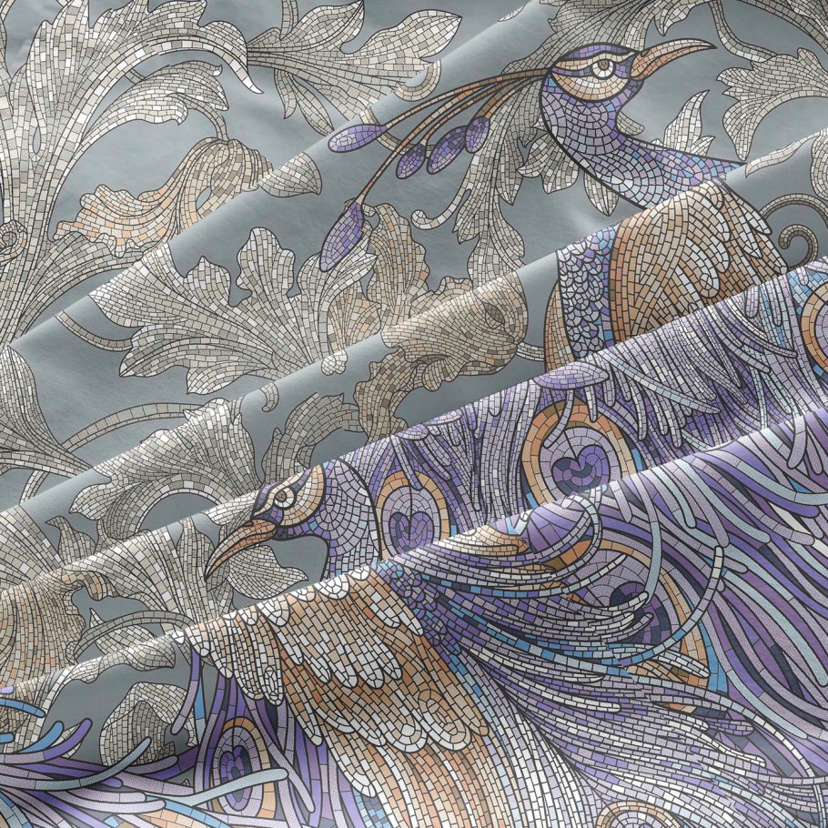 Рогожка Жар птица ткань