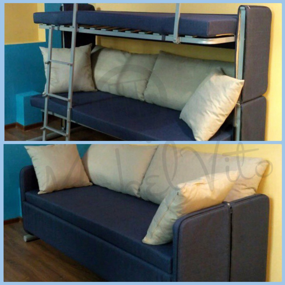 Двухъярусная кровать-диван трансформер рс618