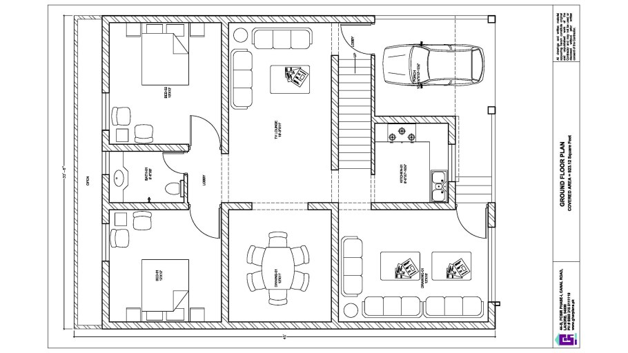 План дома с мебелью
