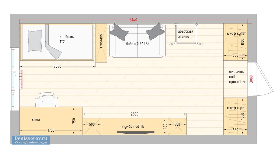 Планировка детской комнаты план 15 кв м