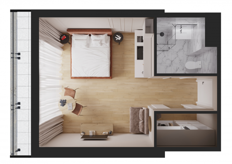 Планировка однушки 32 кв м