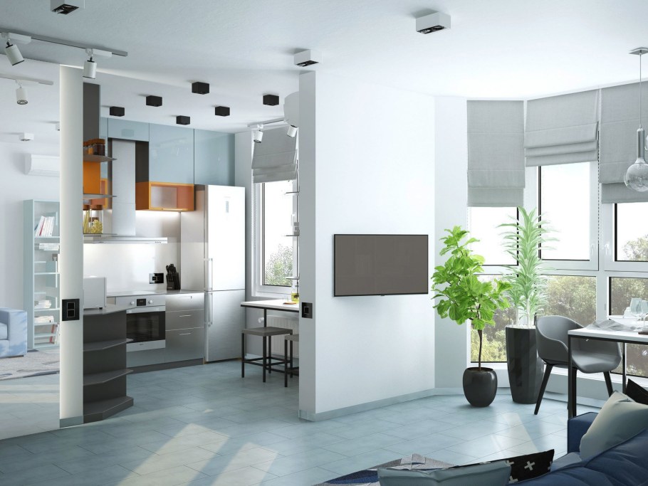 Однокомнатная студия в стиле Минимализм