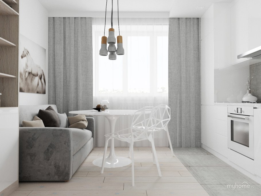 Кухня-гостиная 10 кв.м икеа