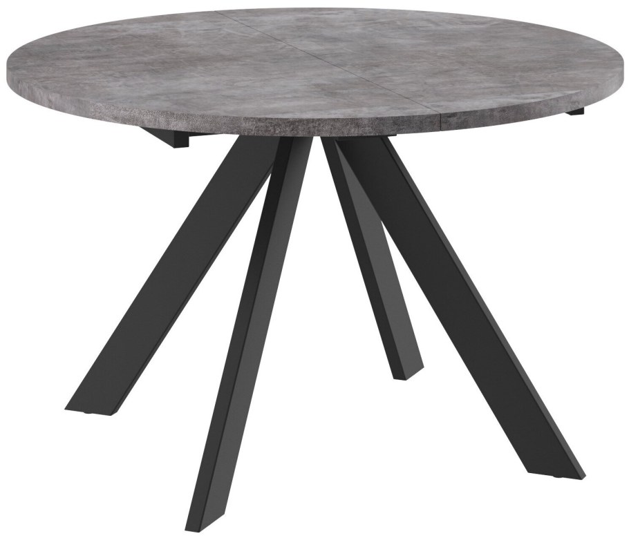 Стол Rondo-100, круглый раздвижной 100(135), дуб каньон/белый, (1 упак.)