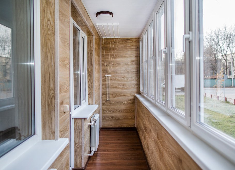 Отделка балкона в разрезе