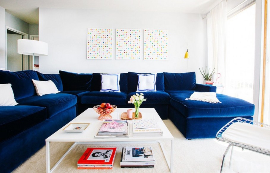 Диван Джуно в бирюзовых тонах