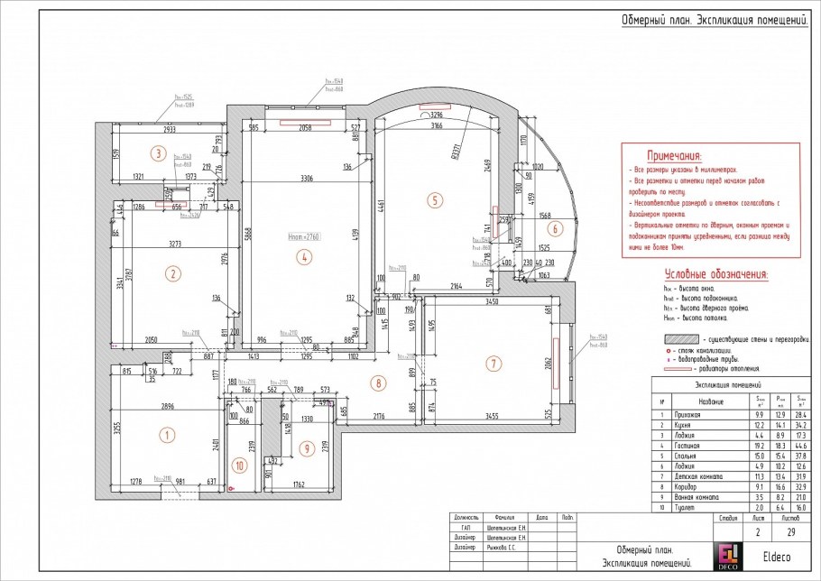 Обмерный план квартиры для скетчап