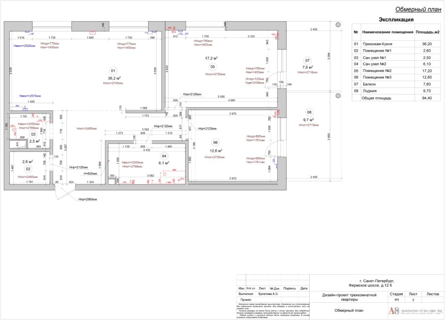 ARCHICAD обмерный план
