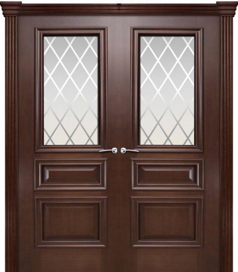 Распашные двери межкомнатные двустворчатые Волховец