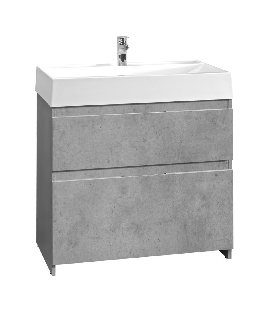 Тумба под раковину Belux Темпо 500 мм бетон светло-серый напольная