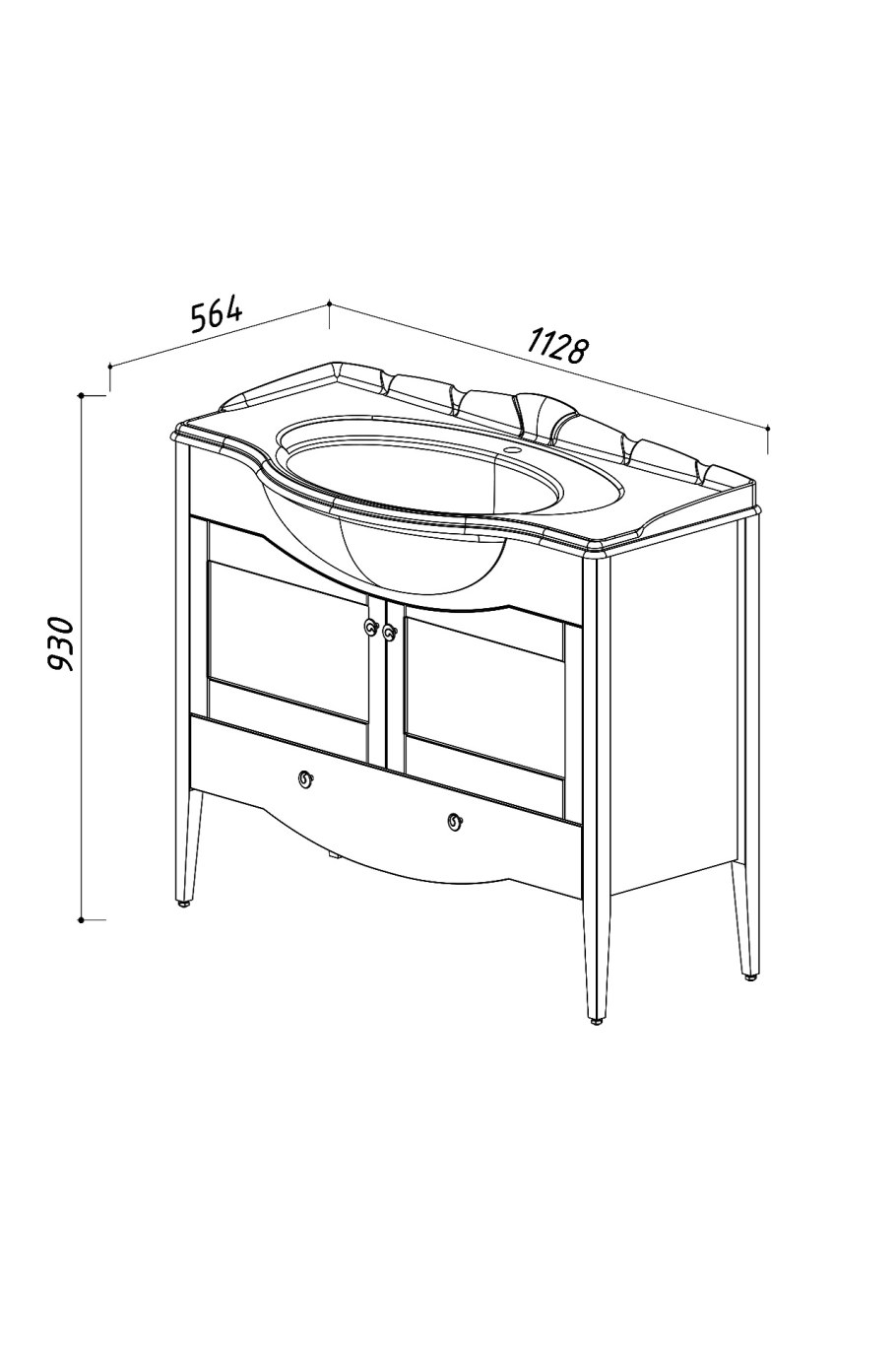 Шкаф зеркало Belux Версаль