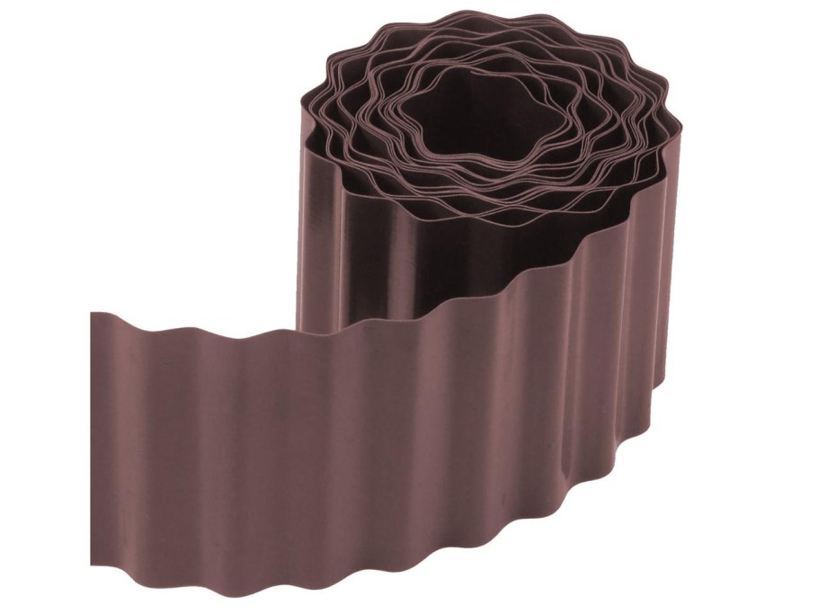 Лента бордюр садовый PALISAD 9м*15см коричневый 64484