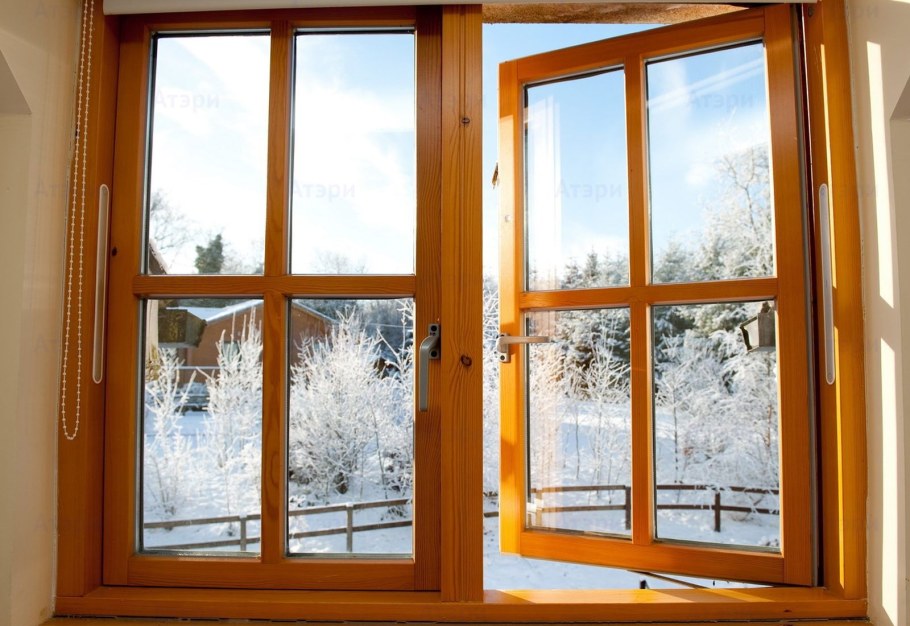 Окно деревянное 116x117