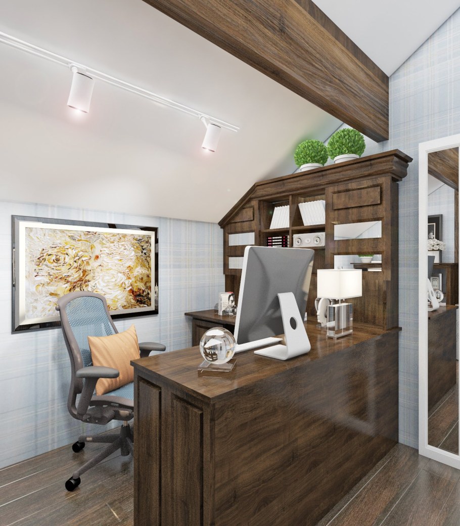 Интерьер кабинета в частном доме