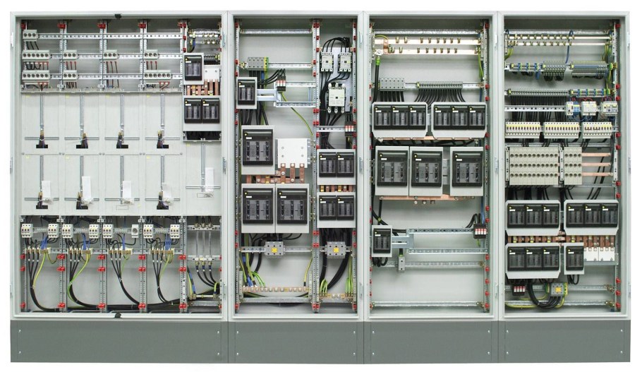 Схема сборки 3-фазного распределительного электрощита