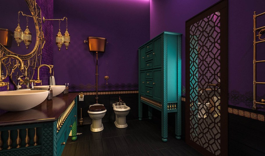 Санузел в марокканском стиле