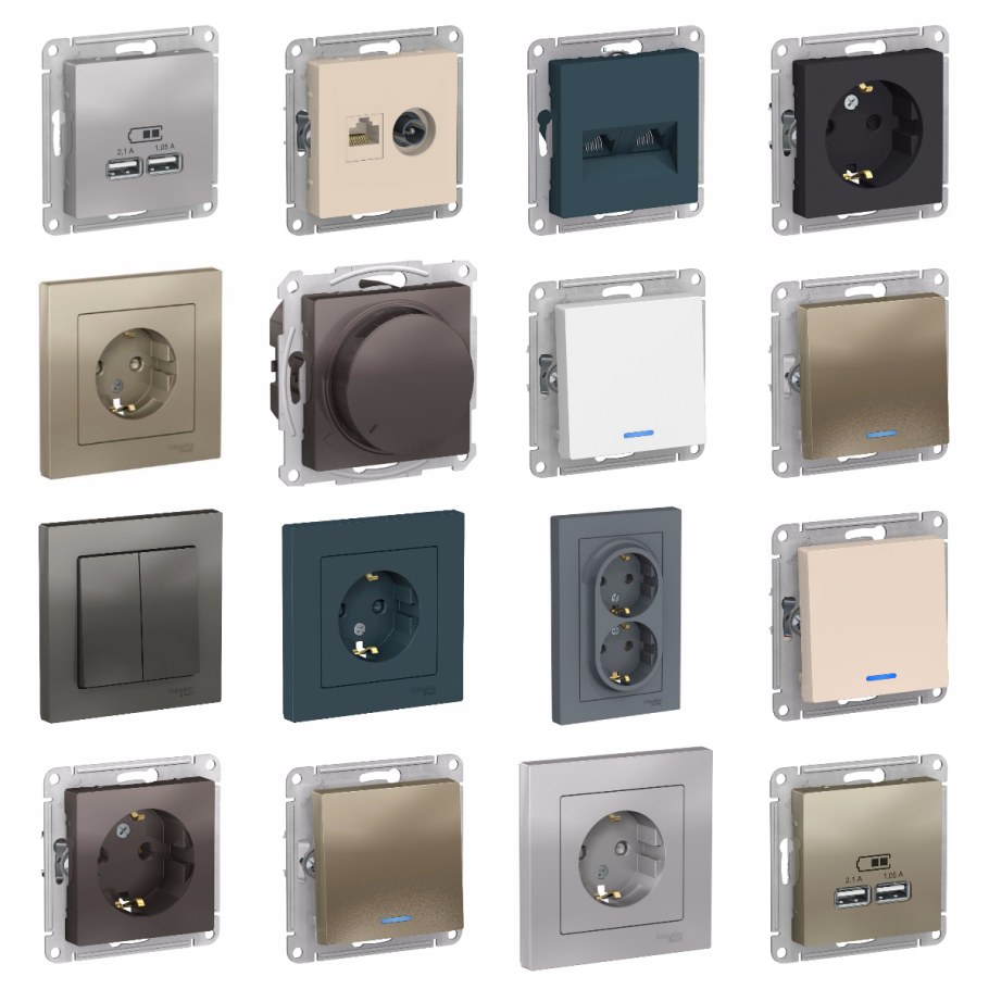 Выключатели Шнайдер Atlas Design