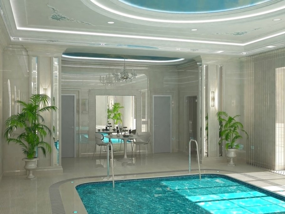 Интерьеры бассейнов в классическом стиле